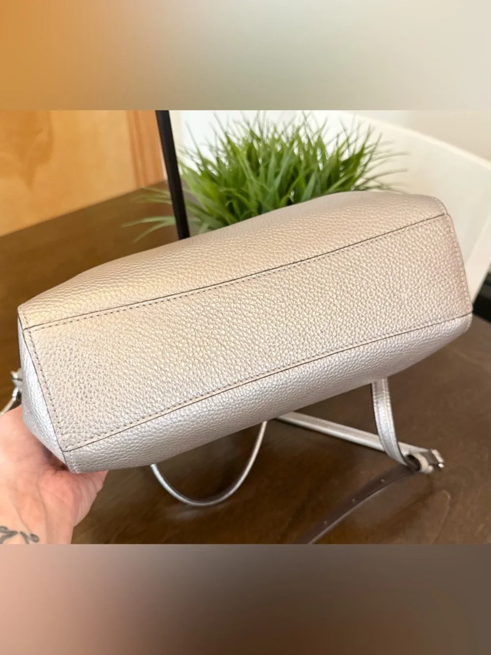 Coach Prairie Metallic Silver Satchel - Picture 6 of 8